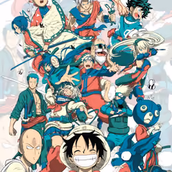 0161s Anime allstars "Luffy barely flinched when punched by saitama!?"