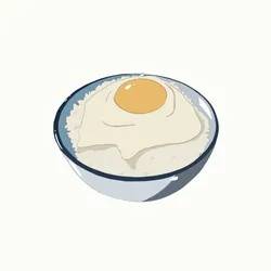 Egg on Rice Light Blue