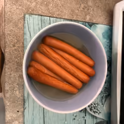 Hot Dogs In A Bowl