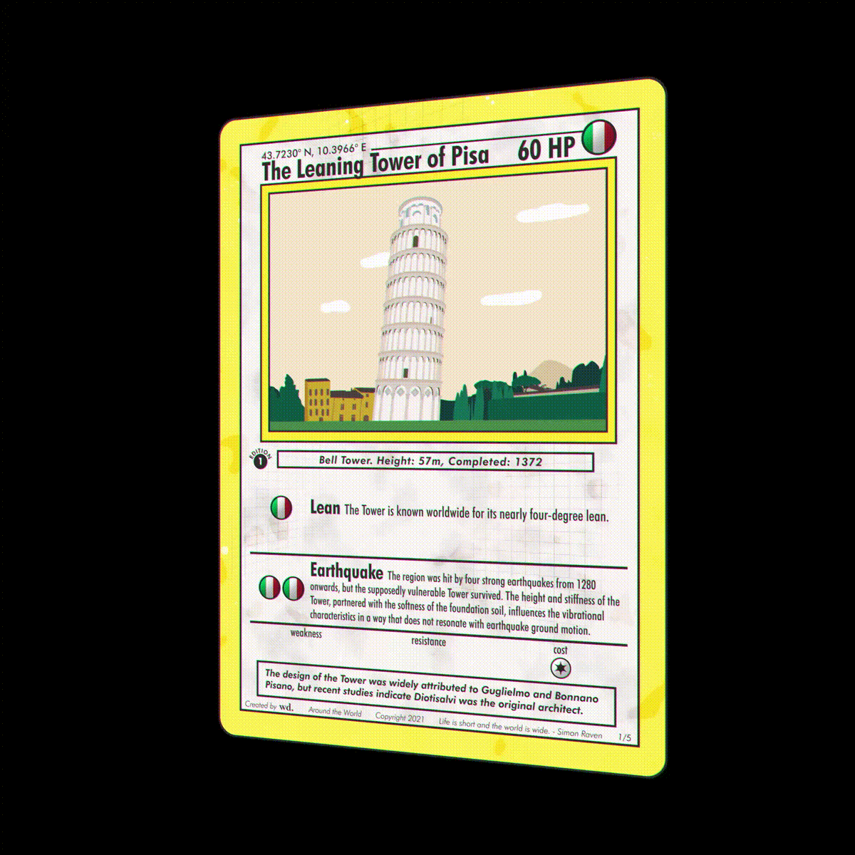 The Leaning Tower of Pisa #1/5 [Common] - Around the World