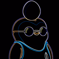Neon pudgy Penguin 868