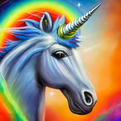 Rainbow wrapped unicorn