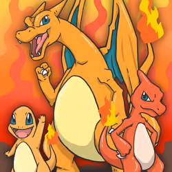 Charmander, Charmeleon & Charizard!
