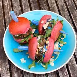 Pink burgers