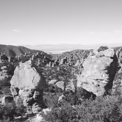 rocks like soldiers in the desert
