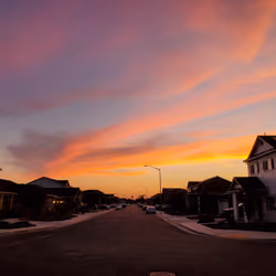Neighborhood at Sunset