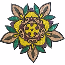 Grandma's stained glass #015