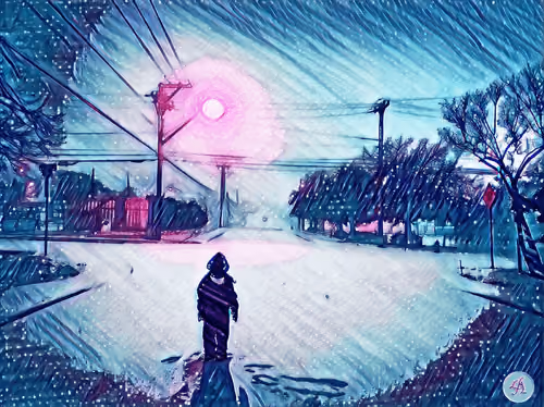 LonelyKid Winter Stamp