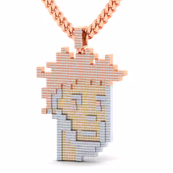 Iced out cryptopunk inspired pendant [virtual jewelry]