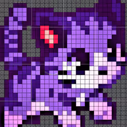 Pixel Kitty (Purple)