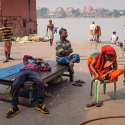 Morning Ghat scenes.