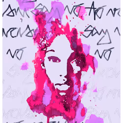 Say no in magenta
