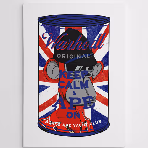 WARHODL "APE ON"  1/1 Bored Ape Yacht Club Derivative Soup Can