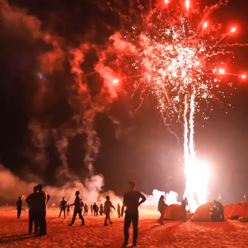 Fireworks in the desert