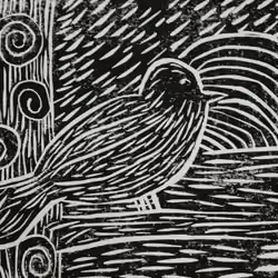 BIRD - Linocut Carving & Printing by Lea Colours