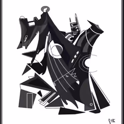 Geo B&W batman