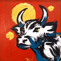 Year of the Cow (Acrylic Paint)