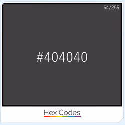 #404040 | 64/255