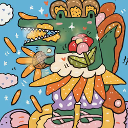 🌺🌷Hungry Crocos Love Flower 🌼🌻