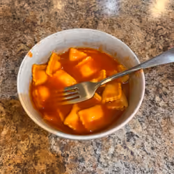Cold Bowl of Ravioli