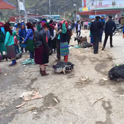 Market in Ha Giang , Vietnam