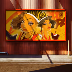 Salt-n-Pepa painting process