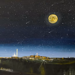 Fullmoon night&meteor shower