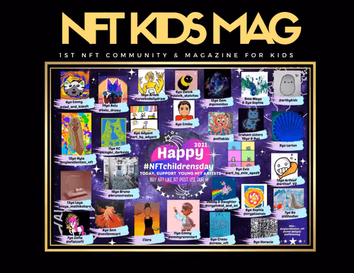 Front Cover of the 1st ever NFT Magazine for Kids
