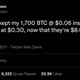 @GregSchoen's 1,700 BTC Tweet