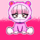 meta minime #232 I LOVE BEAR_strawberry bear