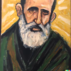 Van Gogh meets an Iranian Cleric. 