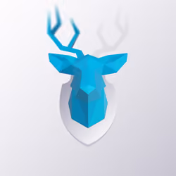 Deer_on_my_wall with a broken left horn