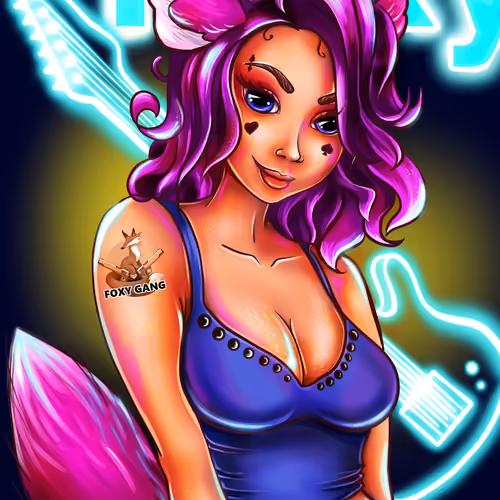 Midnightly fox by @SvetlanaMellin