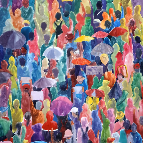 colorful raincoat