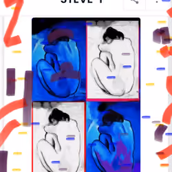 Screenshot and Drawing on Picasso 4 Nudes