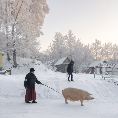 Priest and pig