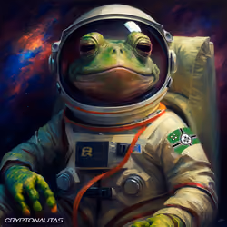 "REPPENAUT AU CRYPTOSPACE" OIL AI PAINTING CIRCA 2023