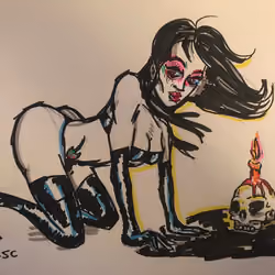 Calamity Kate by candle light