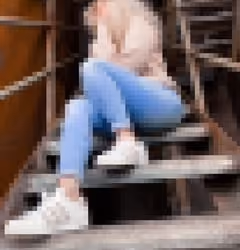 SitOnRustyStairsPixelLady