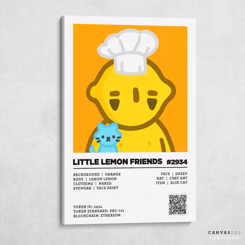 12"x18" Little Lemon Friends #2934 Canvas Print