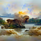 Lions on the river