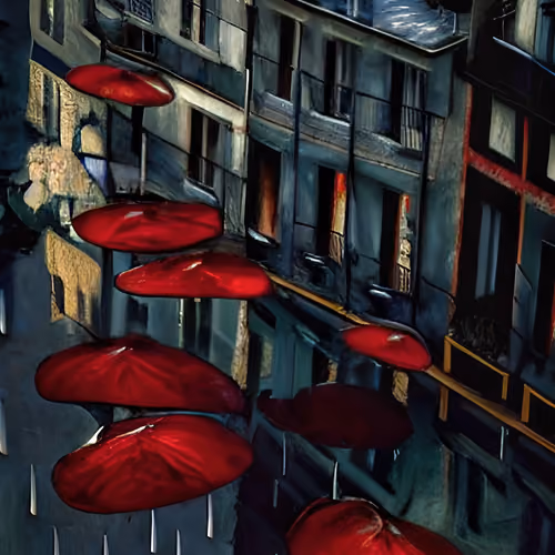 'The Red Umbrellas' |Paolo Galleri|