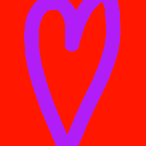 corazon morado