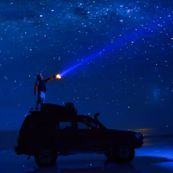 "Uyuni's Milky Way, Light, and Car" just before Corona, the only one in the world
