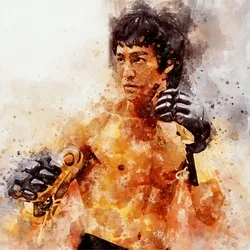 Watercolor #84 Bruce Lee