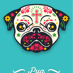 Sugar Skull Pug