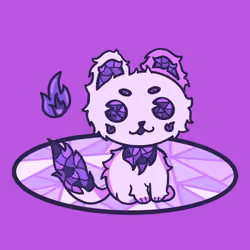 Stained Cat - Fire (Purple)