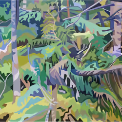 Abstracted Kinney Brook Trail, Digital 1. 2021.