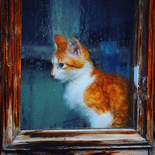 cat in the window