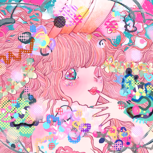 Colorful rabbit girl
